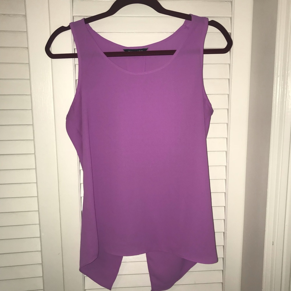 Open back pink tank